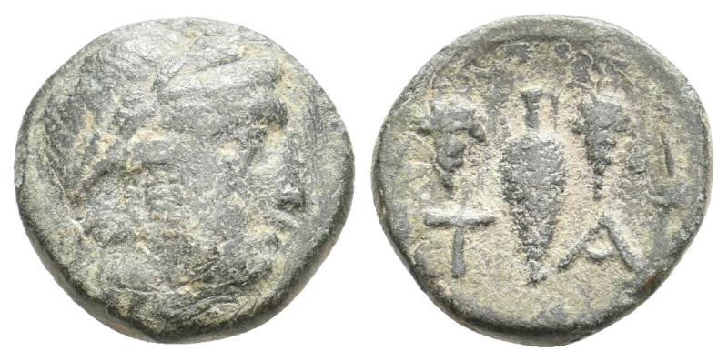 AEOLIS, Temnos. (300-250 BC). AE. 3.39g 15.1m
