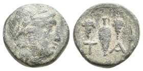 AEOLIS, Temnos. (300-250 BC). AE. 3.39g 15.1m