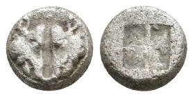 LESBOS, Mytilene. (Circa 400-350 BC). AR Diobol. 1.14g 9.3m