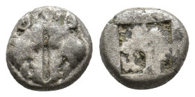 LESBOS, Mytilene. (Circa 400-350 BC). AR Diobol. 1.14g 9.7m