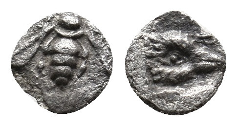 IONIA, Ephesos. (Circa 500-420 BC.) AR Tetartemorion. 0.18g 5.9m