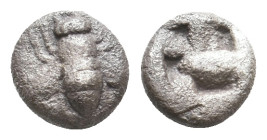 IONIA, Ephesos. (Circa 5th century BC) AR Hemiobol. 0.46g 7.2m