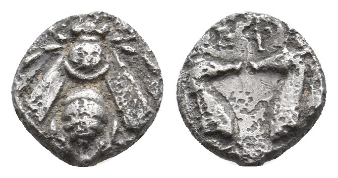 IONIA, Ephesos. (Circa 390-325 BC). AR Diobol. 0.86g 9.5m