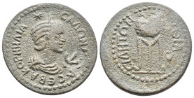 PAMPHYLIA. Side. Salonina (Augusta, 254-268). Ae Pentassarion.
Obv: KOPNHΛIA CAΛΩNINA CЄ.
Draped bust right, wearing stephane and set upon eagle sta...