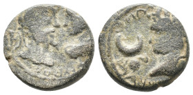 MESOPOTAMIA, Edessa. Septimius Severus, with Caracalla and Geta, 193-211. AE. 4.85g 17.8m