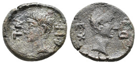 PAPHLAGONIA, Sinope. Augustus, with Tiberius (14-37). AE
Obv. C I F AN L, Bare head of Tiberius?
Rev. EX D D, Bare head of Augustus?
Condition: Ver...