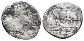 Augustus (27 BC-14 AD) Lugdunum. AR Denarius. 3.35g 19.3m