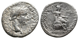 Tiberius (14-37 AD). AR Denarius. "Tribute Penny" type. Lugdunum. 3.43g 18.2m