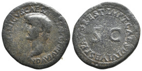 Drusus. (Died 23 AD.) Struck under Titus (80 AD). Rome. AE, As. 8.17g 28.6m