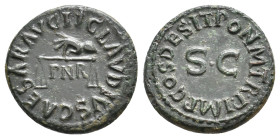 CLAUDIUS, 41-54 AD. Rome. AE. 2.68g 18m