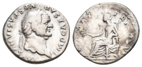 VESPASIAN, 69-79 AD. AR, Denarius. Rome.3.04g 18.20m
