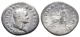 VESPASIAN, 69-79 AD. AR, Denarius. Rome. 2.46g 20.1m