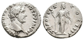 ANTONINUS PIUS, 138-161 AD. AR, Denarius. Rome. 3.44g 16.8m