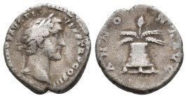 ANTONINUS PIUS, 138-161 AD. AR, Denarius. Rome. 3.54g 17.7m