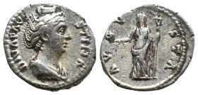 DIVA FAUSTINA I, Died 140/1 AD. AR, Denarius. Rome. 2.96g 17.9m