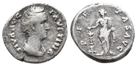 DIVA FAUSTINA I, Died 140/1 AD. AR, Denarius. Rome. 3.14g 17.7m