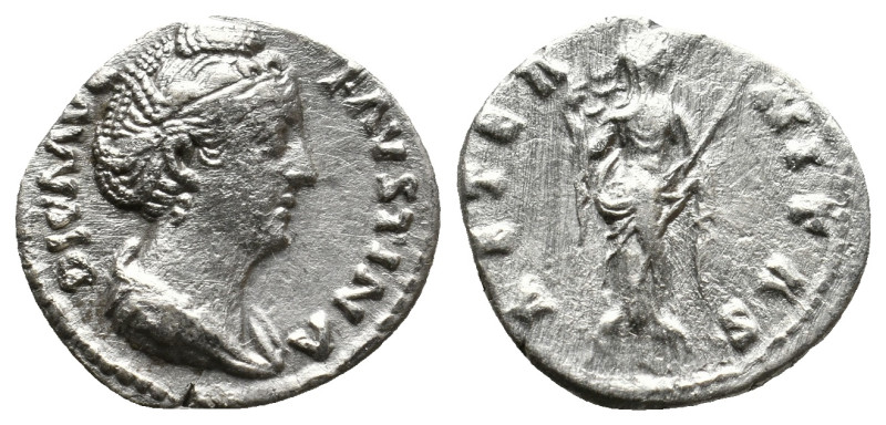 DIVA FAUSTINA I, Died 140/1 AD. AR, Denarius. Rome. 3.16g 17.9m