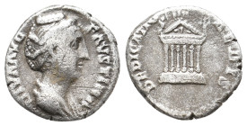 DIVA FAUSTINA I, Died 140/1 AD. AR, Denarius. Rome. 3g 17.3m
