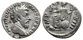 MARCUS AURELIUS, 161-180 AD. AR, Denarius. Rome. 3g 17.1m