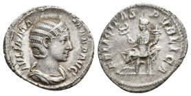 JULIA MAMAEA Augusta, 222-235 AD. AR, Denarius. Rome. 2.37g 19.1m