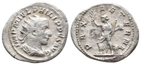 PHILIP II, 247-249 AD. AR, Antoninianus. Antioch. 3.15g 23.9m