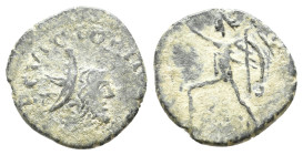 VICTORINUS, 269-271 AD. Contemporary barbaric imitation AE, Antoninianus. 1.91g 16.5m