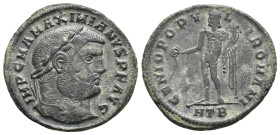 MAXIMIANUS 296-297 AD. AE, Nummus. 9.03g 27.8m