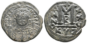 JUSTINIAN I, 527-565 AD. AE, Follis. Kyzikos. 18.01g 33.5m