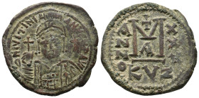 JUSTINIAN I, 527-565 AD. AE, Follis. Kyzikos.18.28g 34.5m
