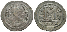 JUSTINIAN I, 527-565 AD. AE, Follis. Kyzikos. 23.31g 41.1m