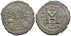 JUSTINIAN I, 527-565 AD. AE, Follis. Theoupolis. 22.26g 39.4m