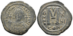 JUSTINIAN I, 527-565 AD. AE, Follis. Constantinople. 19.68g 37m