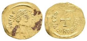 MAURICE TIBERIUS, 582-602 AD. AV, Tremissis. Constantinople. 1.39g 16.2m