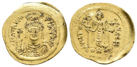 MAURICE TIBERIUS, 582-602 AD. AV, Solidus. Constantinople. 4.52g 22.6m