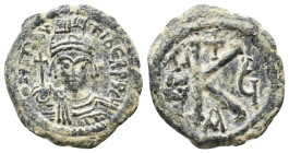 MAURICE TIBERIUS. 582-602. Æ 1/2 Follis. 5.84g 23m