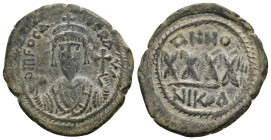 PHOCAS, 602-610 AD. AE, Follis. Nicomedia. 10.94g 31.6m