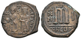 PHOCAS with LEONTIA (602-610). Half Follis. Theoupolis. 11g 27.8m