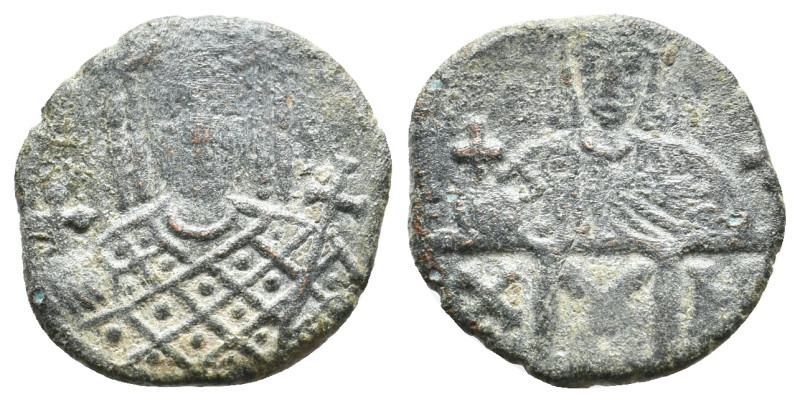 CONSTANTINE VI and IRENE, 780-797 AD. AE, Follis. Constantinople. 2.53g 18.7m