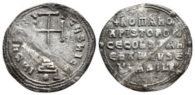 CONSTANTINE VII PORPHYROGENITUS with ROMANUS I (913-959 AD). AR, Miliaresion. Constantinople. 2.83g 24.4m