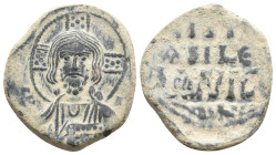 Anonymous Folles. Class A2. Attributed to BASIL II & CONSTANTINE VIII, 976-1025 AD. AE, Follis. Constantinople. 7.95g 27.6m