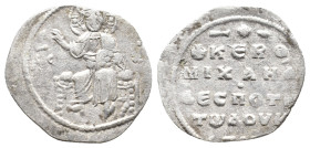 Michael VII Ducas, 1071-1078. 2/3 Miliaresion (Silver), Constantinopolis.
Obv. Bust of the Virgin facing, nimbate and wearing pallium and maphorium, ...