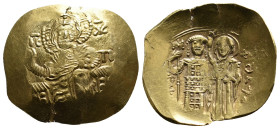 EMPIRE OF NICAEA. Theodore II Ducas-Lascaris. Emperor of Nicaea, 1254-1258. AV Hyperpyron. Magnesia mint. Dated RY 3 (1256/7).
Obv. Christ Pantokrato...