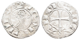 CRUSADERS. Bohemond III (1163-1201) BI, Denier.0.79g 17.7m