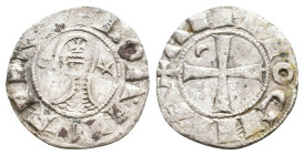 CRUSADERS. Bohemond III (1163-1201) BI, Denier. 0.91g 16.9m