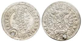 AUSTRIA. Leopold I (1657-1705) 1700. AR. 1.69g 23.2m