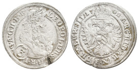 AUSTRIA. Leopold I (1657-1705) 1702. AR. 1.55g 21.7m