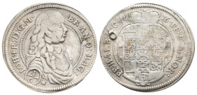 GERMANY. Johann Friedrich (1667-1686) 1676. AR. 5.86g 31.4m