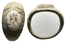 ANCIENT ROMAN BRONZE RING (1ST-5TH CENTURY AD.) 4.15g