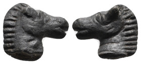 ANCIENT ROMAN BRONZE HEAD OF HORSE (1ST-5TH CENTURY AD) 7g 19m