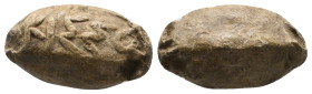 ANCIENT GREEK PB SLING BULLET. (CIRCA 4TH-1ST CENTURY BC). 30.69g 29.37m